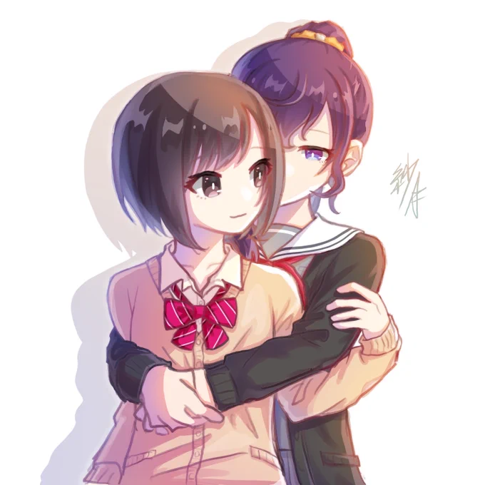 まふえな抱きしめるとかこういうの初めて描いたわは最高よ 