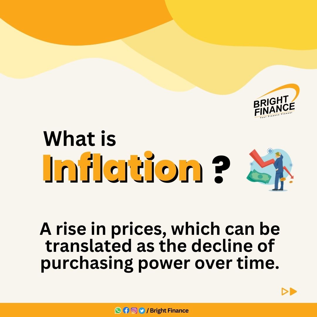 FinanceBright's tweet photo. Do you know what Inflation is?
#Inflation #India #Rupee #rate #money #purchase #BrightFinance https://t.co/xmBeK3ik2e