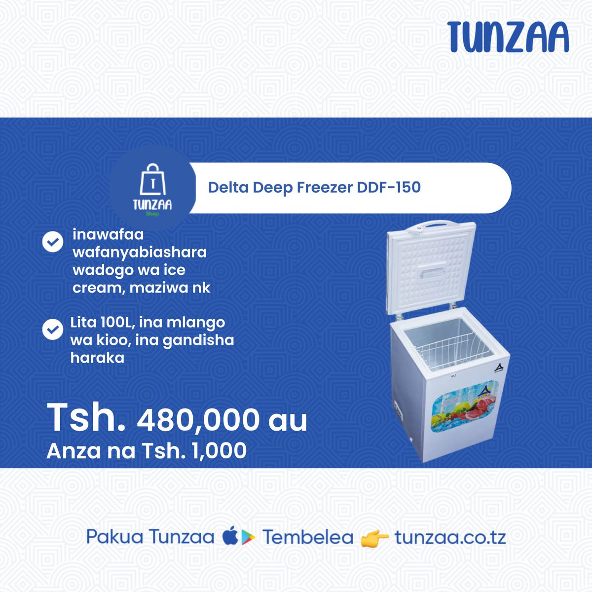 tunzaaHQ's tweet image. KIDOGO KIDOGO unalipia unakamilisha na kuanza ule mpango wako wa kuanza biashara ya ice cream, maziwa, barafu n.k. Hakuna kinachoshindikana labda utake mwenyewe.#freezer #deepfreezer #lipakidogokidogo 

Hii hapa bidhaa👉🏾shop.tunzaa.co.tz/en/products/tu…