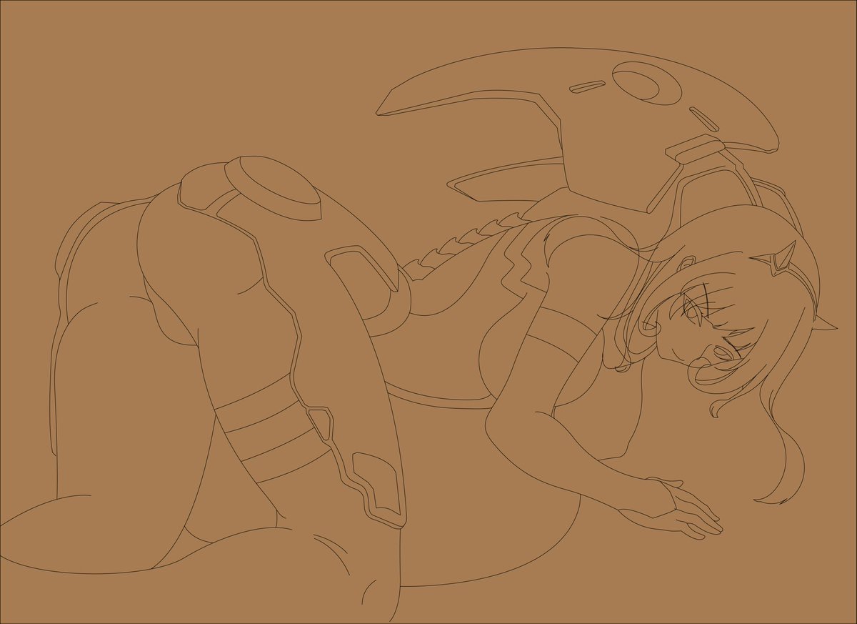 LilytheAndroid's tweet image. Finally getting back into drawing with a lovely Zero Two piece for a friend and her belly is just bloated totally nothing else goin on here &amp;gt;-&amp;lt;