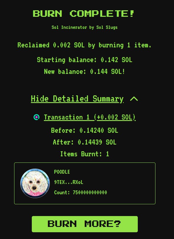 poodle_solana's tweet photo. Has burn 7.500.000.000.000 $PODLE on team allocation. 
It's like 50% of supply for team. Should we burn more?
https://t.co/Tka3qXTTGz https://t.co/sznCUgqdTt