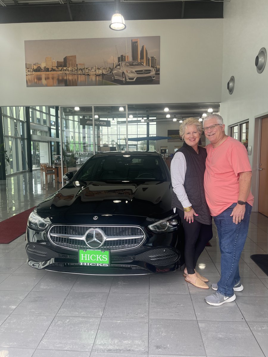 EHicksImports's tweet photo. Congratulations to Mr. &amp; Mr. Glasson on the purchase of their new body style  2023 C class. They have been long time MB customers and we are honored to have them as part of our Ed Hicks Family!
#family,#edhicksimports, #corpuschristi https://t.co/dyKEtiw2ib