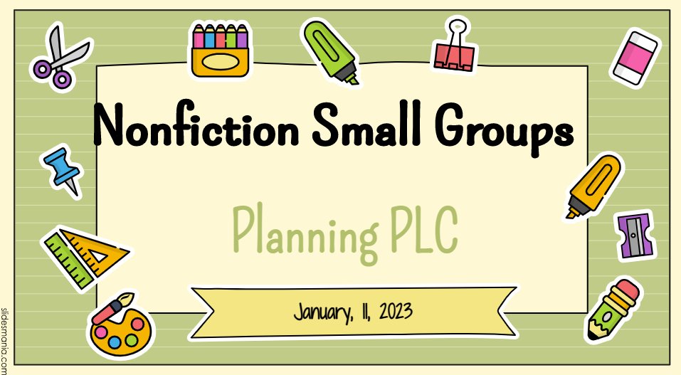 HowellMemorial's tweet image. Our PLCs were hard at work today digging into the non-fiction portion of our year. Analyzing our groups today and using tomorrow's in-service to align materials and plans for future work.  Working smarter to achieve our school goals.  #WorkHardBeKindGoBulldogs #HowellReads