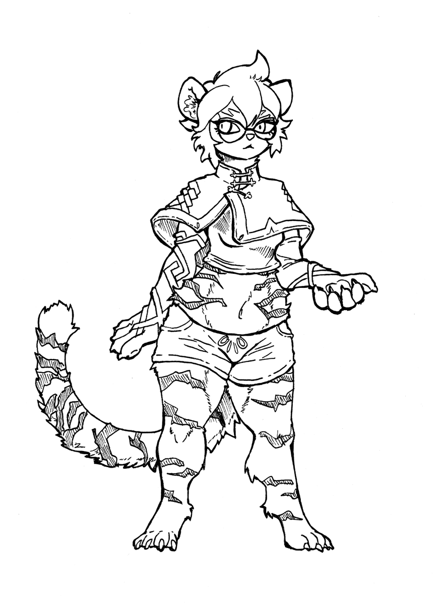 orchidbark's tweet photo. Waii Fu is a great design and not just because she's the furriest character in Arknights (Jan 2022) #furry #anthro #tiger #Waiifu https://t.co/0w8NIlaakm