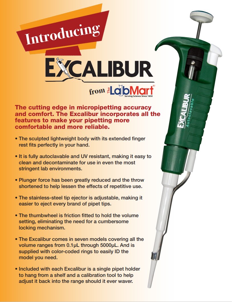 DOTScientificMN's tweet photo. I hope everyone has had a successful start to the New Year! Here at the Dot office, we have been working on some exciting new products to roll out this year.
We are proud to introduce Excalibur from the LabMart! Reach out today and find out how you can get Excalibur for your lab! https://t.co/kivvYdtA3B
