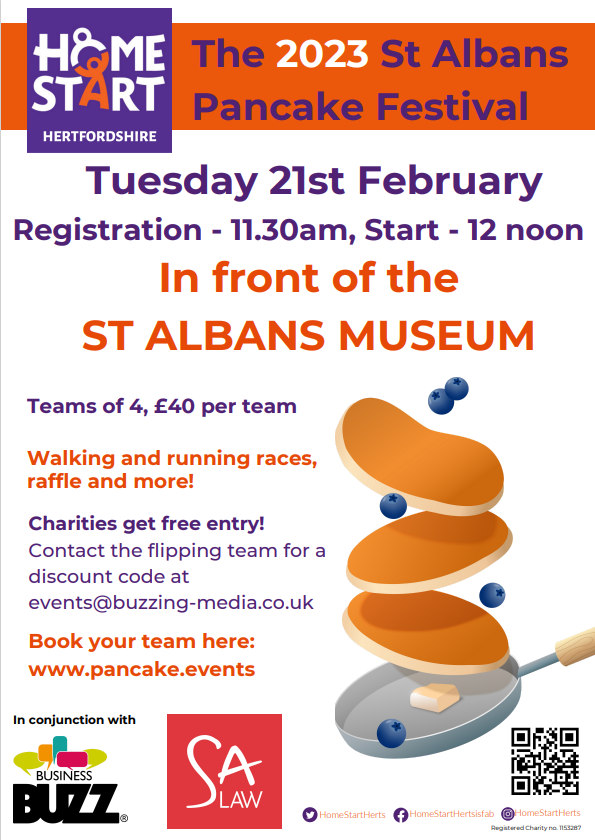 The #SApancakefest is back for 2023! 

SA Law is delighted to sponsor the <a href="/HomeStartHerts/">Home-Start Herts</a>  St Albans Pancake Festival again this year, taking place on Tuesday 21st February outside St Albans Museum and Gallery. More info &amp; booking forms can be found here: pancake.events/booking-page/