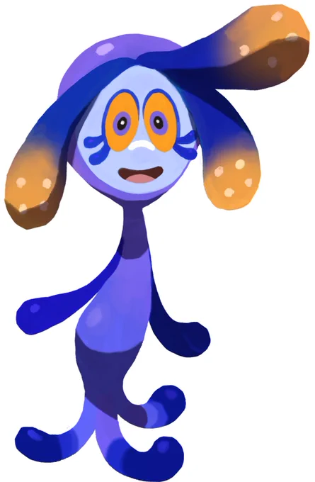 #008 Morselly (Water) - The diver PokemonMorsellys live in deep waters, down to the point where no light is able to reach them. They communicate between each other using a complex system of patterns through their bioluminescent organs. 