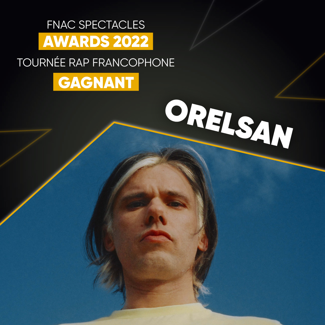 fnacspectacles's tweet photo. Tournée rap francophone de l'année :
🏆 @Orel_san - Civilisation Tour
#FnacSpectaclesAwards https://t.co/3uUmyhXmmA
