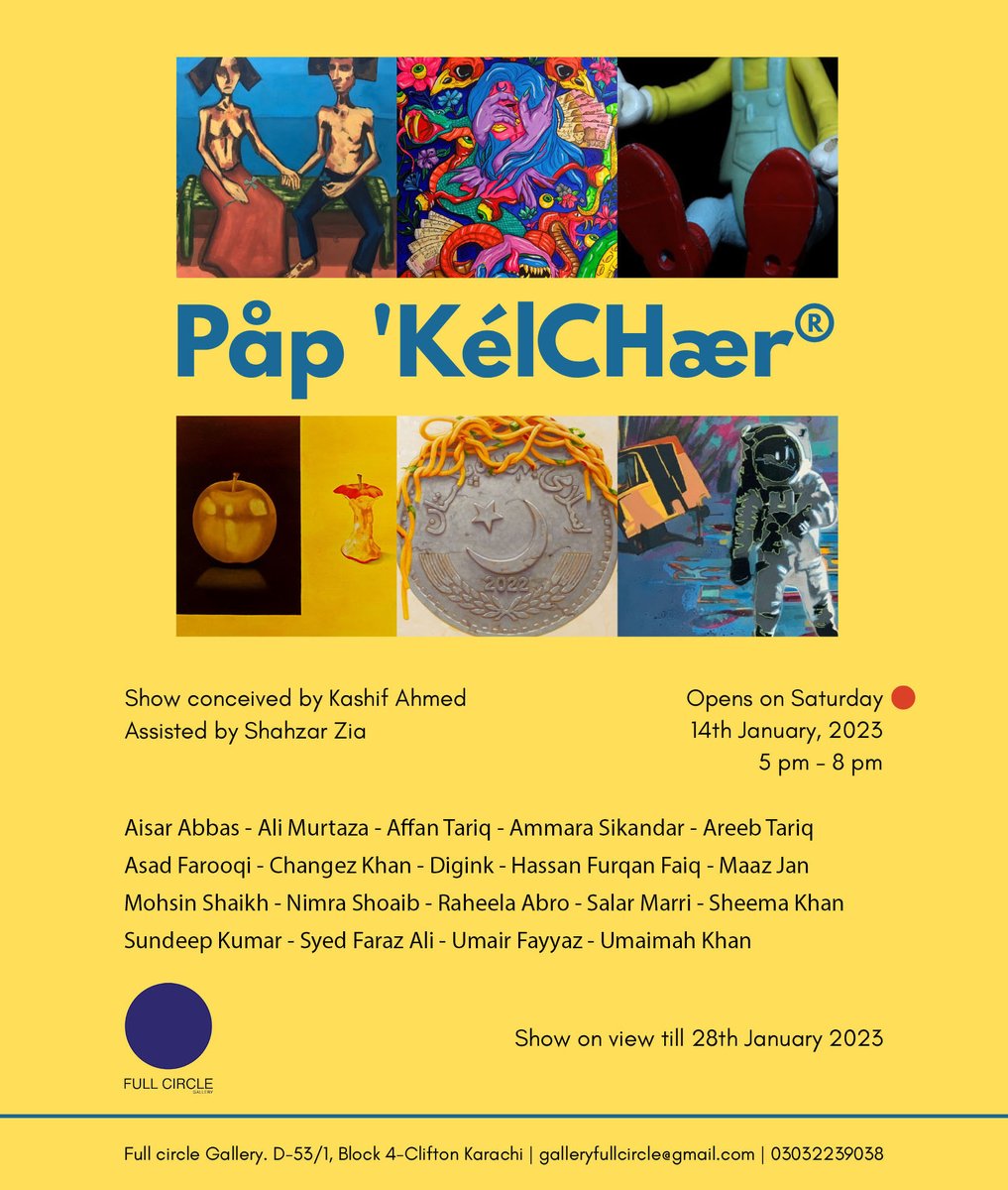 kaattzy's tweet photo. Excited to curate my first exhibition "Påp 'KélCHær®" at Full Circle Gallery. Honored to have such brilliant artists. Do drop by on Saturday, 14th Jan. @NotDigink @dconstation @AmaraSikander , thanks for being part of the show. https://t.co/ZNPpMiqZBt
