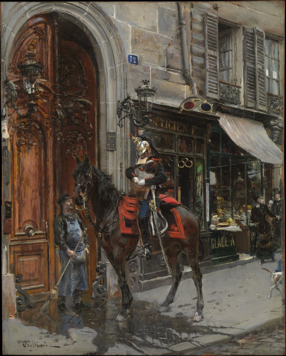 - Le porteur de la dépêche - 1879🎨
   Giovanni Boldini 🖌️

#Art #Peinture #BeauxArts
#GardeRépublicaine #Paris
#Cavalerie #BonneAnnée !