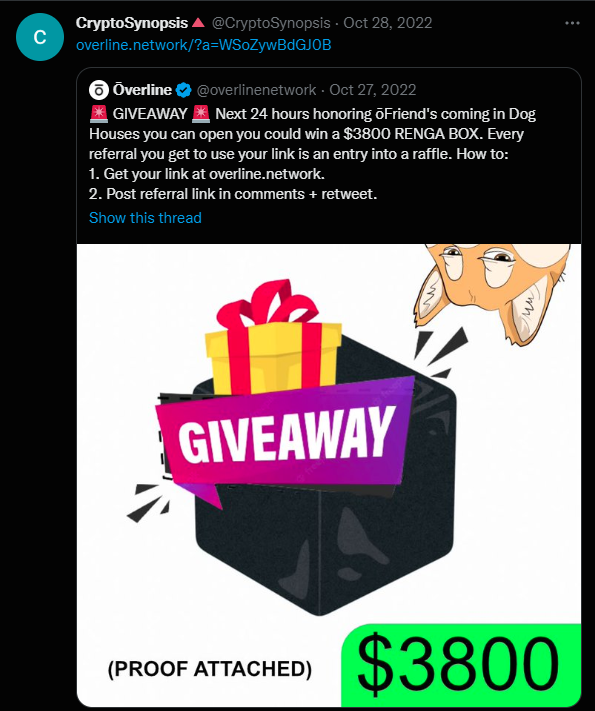 CryptoSynopsis's tweet photo. @overlinenetwork Retweets are still the best!

0xC30AB33FA4Cf66440FE19C03352BB18D1D5eEBa8 https://t.co/Y9lRaMfiC3