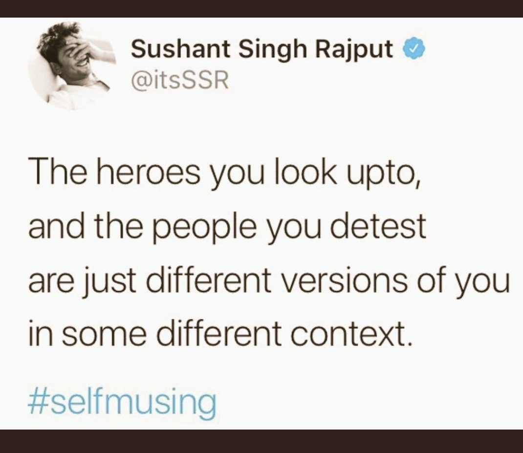 RIDDHI56987171's tweet photo. #11January2023
Night TL
#SelfMusingBySushant
SelfMusing By Sushant Shows Sushant's intelligent, Positive & brilliant Nature βππ₯ https://t.co/84zNh3Ih2Q