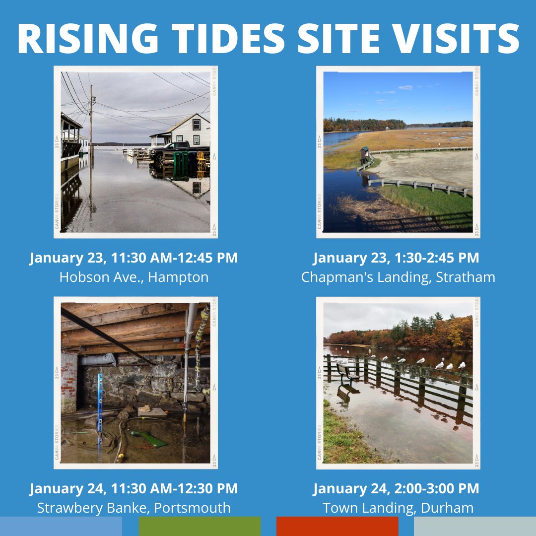 PREPCommunity's tweet photo. Join @nhcaw on January 23 and 24 during the Rising Tides Photo contest for site visits in public places that are already experiencing the impacts from high tide flooding. Registration is free but require to participate: https://t.co/quCyvzhq5l https://t.co/qXTLPU5Ob9