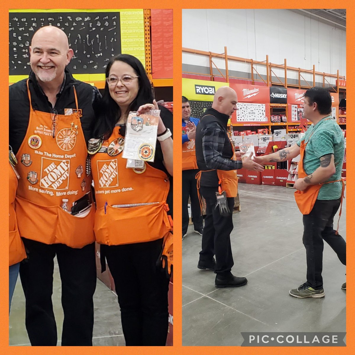 We had a visit with our regional V.P. Scott Sweeney who handed out a few Vice President awards and Homer's.  Being recognized was our COS Nicole, Head Cashier Monica, D28 Sup Rebecca, Specialty DS Mathew, CXM Jodi, and our NOASM Sean.  Congratulations to you all!