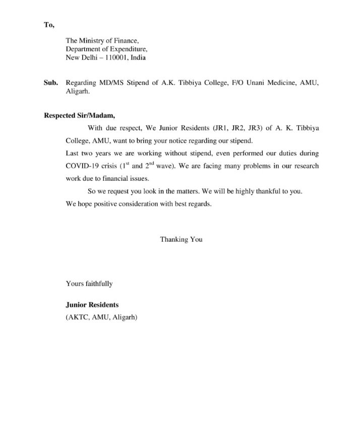 ozair_alig's tweet image. We request to @FinMinIndia plz release our Stipend.
#stiependaktchamualigarh @moayush 
Thankyou