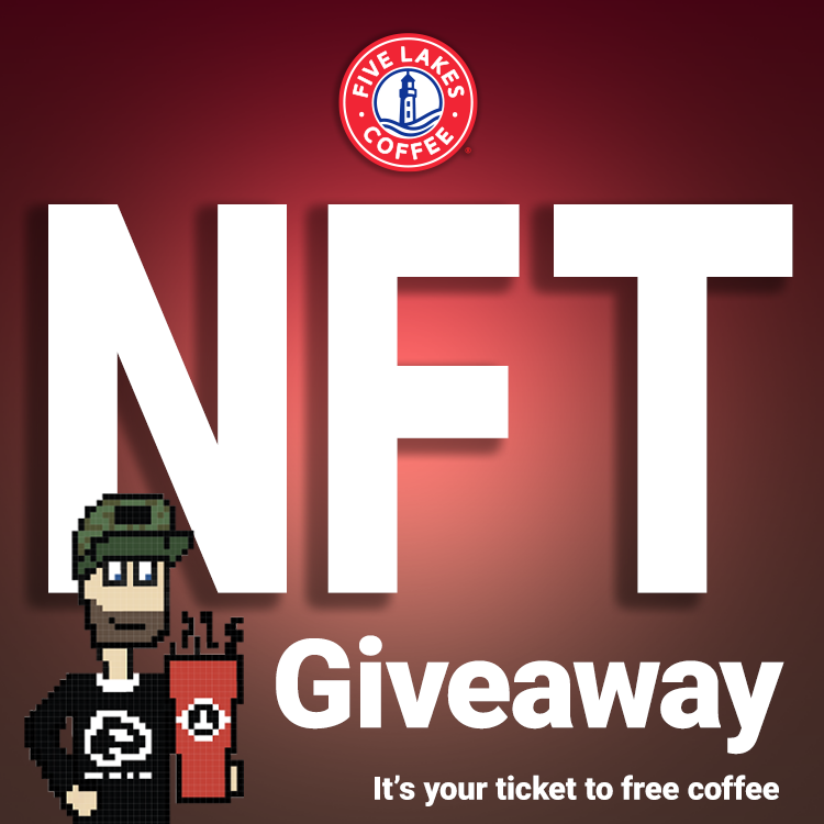 FiveLakesCoffee's tweet photo. 3 days left to signup for the first 10 of our CoffeePunks NFT giveaway! Every week over the next 10 weeks have a chance at winning a free CoffeePunk and $100 worth of coffee from https://t.co/oyibYMSxkz

Enter here:  https://t.co/HYtdabeJVm

#NFTGiveaway #NFTCommunitys #NFTCoffee https://t.co/bmbMZtv9uz