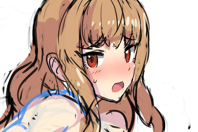 本日公開予定FANBOX限定コンテンツ用カット(左)と、その完成後くらいで続き予定している渋用(右)のカラーラフまで。 