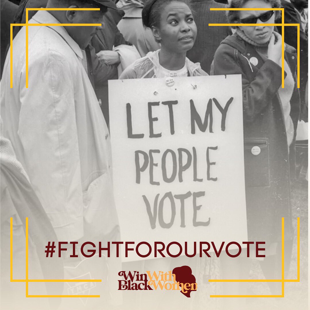 WinWithBLKWomen's tweet photo. Our fight for voting rights continues, 58 years later after The Voting Rights Act of 1965 was passed.
Call your U.S Senator TODAY at (202) 224-3121 & urge congress to pass federal voting rights legislation. #WinWithBlackWomen #FightForOurVote https://t.co/dDYHfQxFC6