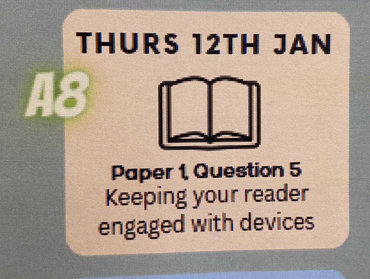 TahsEnglish's tweet photo. Revision tomorrow will be led by Mrs Bell, focusing on effective language devices in Paper One, Q5. Also good for those of you entering the Rotary competition! https://t.co/DsIgrgHVVv