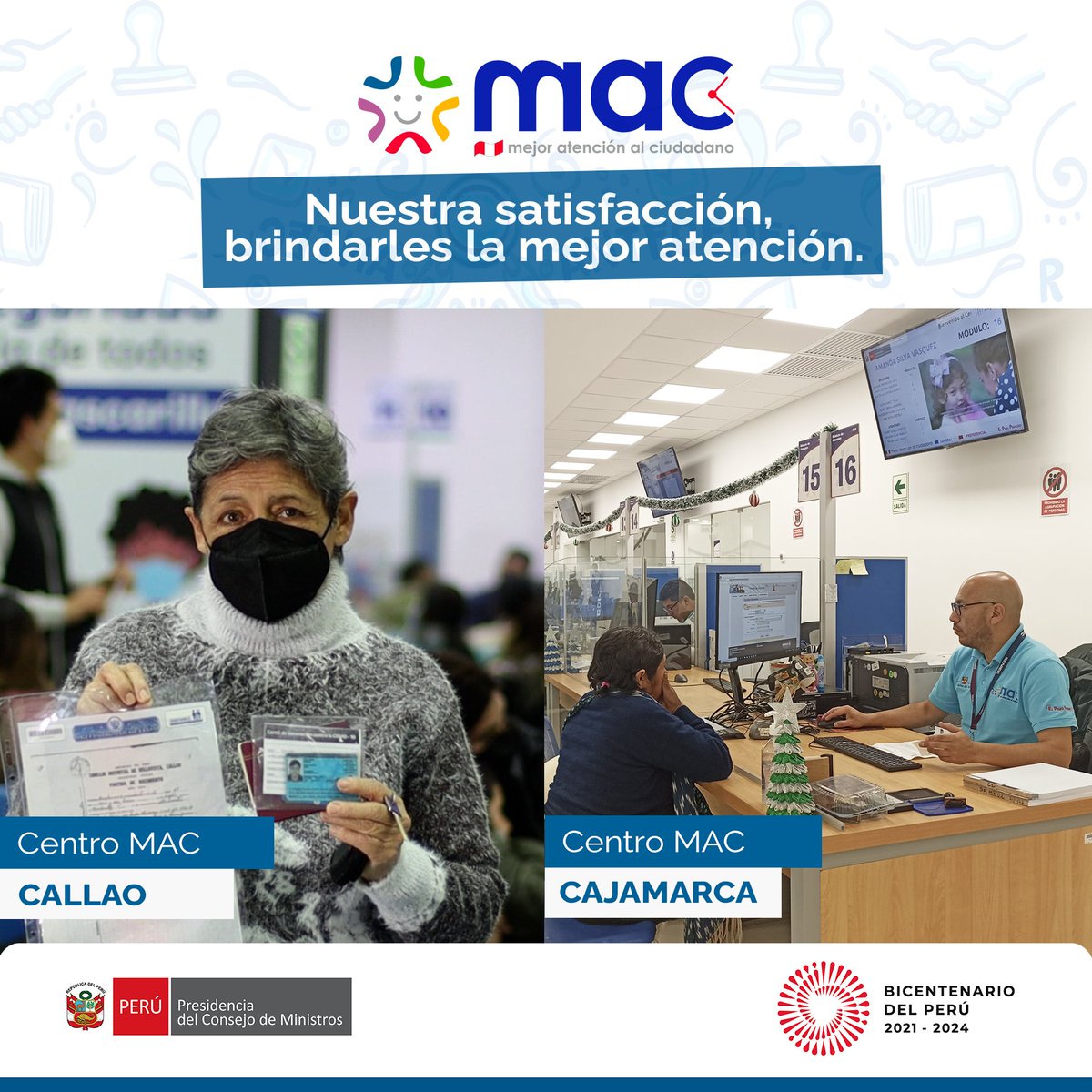 ✅Los #CentrosMAC son tu mejor opción para hacer diversos trámites en un solo lugar. 

#CentroMACCallao
📍Centro Comercial Mall Plaza Bellavista 
➡ bit.ly/CentroMACCallao

#CentroMACCajamarca
📍Centro Comercial Real Plaza Cajamarca
➡ bit.ly/CentroMACCajam…
