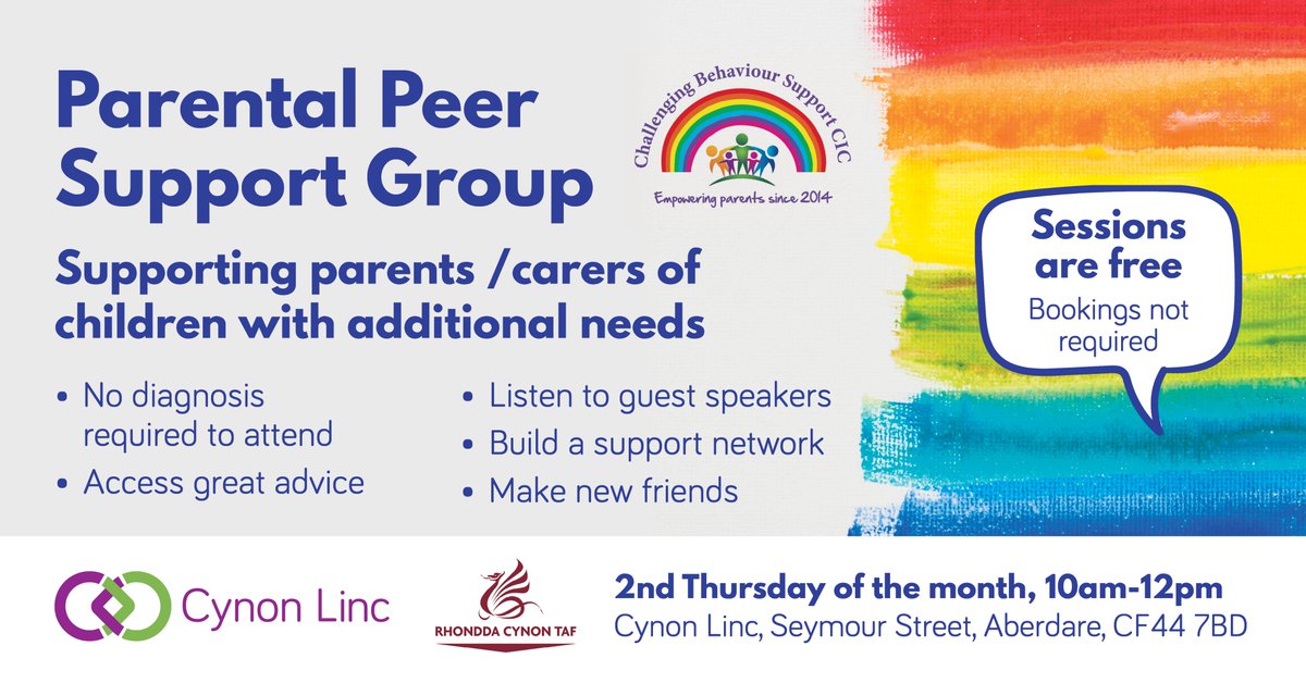 CynonLinc's tweet photo. The monthly Parental Peer Support Group from CBS will be back at Cynon Linc on Thursday January 12. There is no need to pre-book, just come along for 10am.
#parentsgroup #aberdare https://t.co/cNsal7ggyW