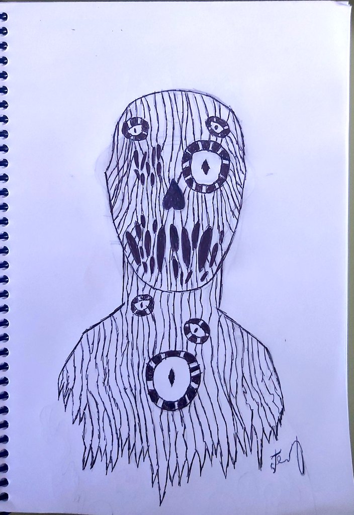 DigitallHybrid's tweet photo. A sketch so to speak, "scary" that I did today in class, because well, I want to start drawing new things
#scary #artdark #drawdark #random #traditional #traditionalart #art #arte #artwork #sketch #sketchbook #scarya https://t.co/QcTzOQ2WA0