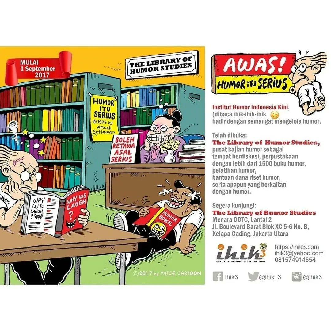 ihik_3's tweet photo. Apa sih khasiat #humor di hidup kita?
Humor itu ibarat dokter. Sebab humor bisa bantu kita "sembuh" dari hal-hal yg bikin kita terpuruk.
Ini kutipan dari buku #Foolosophy yg ada di #TheLibraryOfHumorStudies.
Anda boleh membaca semua koleksi #ihik3 yg ada di sana! Gratis! 🥰 https://t.co/Qvhs3T0BaB