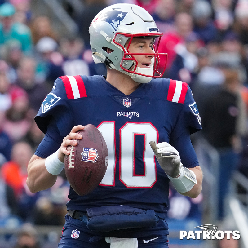 Patriots's tweet photo. Breaking down Season 2 with Mac Jones.

@ezlazar takes an in-depth look at the Patriots quarterback: https://t.co/C1K8OPLyrh
