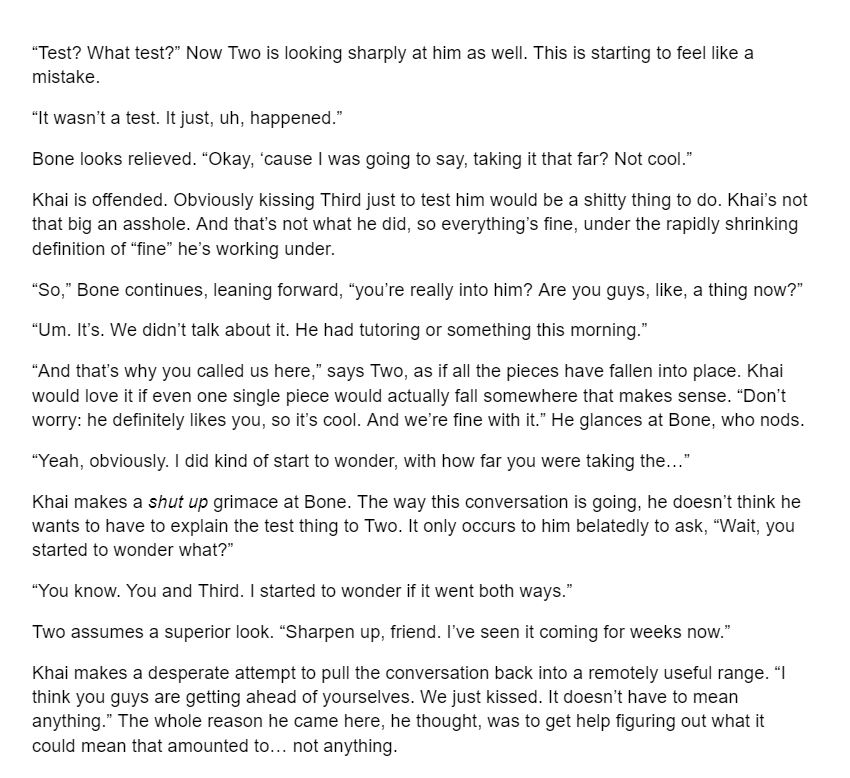 first #wipwednesday in ages! Theory of Love canon divergence: Khai makes a different, equally terrible set of decisions