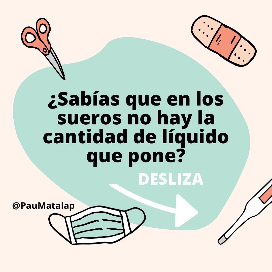 PauMatalap's tweet photo. ¿A qué edad te enteraste que la cantidad que pone en el suero no es exactamente la que lleva?🤯
#Enfermería https://t.co/ogYEfNtyiB