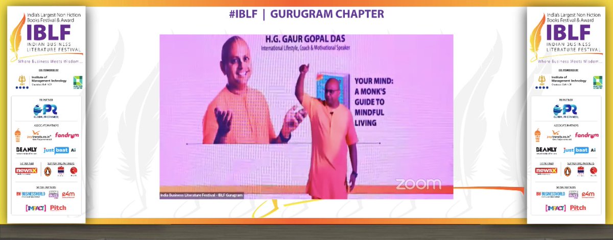 BWBusinessworld's tweet photo. Live: Watch H. G. @gaurgopald, the Urban Digital monk himself as he talks about his new book "Energizing your Mind: A Monk's Guide to Mindful Living" only at the 4th Indian Business Literature Festival #IBLF #GurugramChapter

Join on: https://t.co/oVZcEoypJY https://t.co/U24s04oqhC