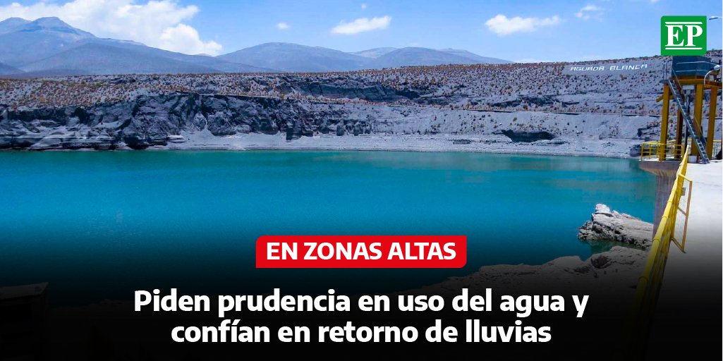 Diario_EP's tweet photo. #Arequipa | La reducción de la descarga que realiza la Autoridad Autónoma de Majes (#AUTODEMA) de la represa Aguada Blanca ha provocado preocupación, puesto que no se están registrando precipitaciones pluviales en las zonas altas, que permitan que las presas se llenen. (1/2) https://t.co/4fjrjEuph1