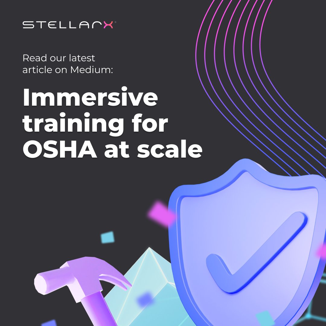 stellarx_ai's tweet photo. StellarX Article of the week π°
Immersive training for OSHA at scale π· π₯
Design VR training yourself through an offering tailored specifically for the construction and industrial fields.
https://t.co/YoOwZS0Xwj
#VRTraining #VRLearning #VR #OSHA #Safety #BuiltWithStellarX https://t.co/muruff7g6r