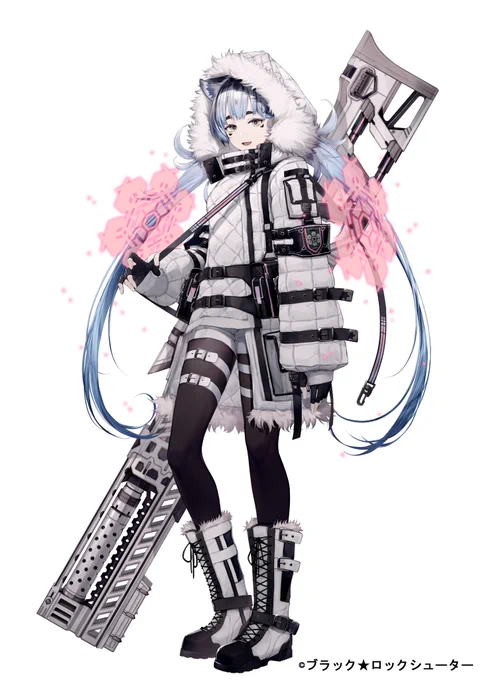 ブラックロックシューター FRAGMENTにて本日よりピックアップ中の【コンスタンス5兵装 [雪影の捕食者]】描かせていただきました!宜しくお願いします。#ブラックロックシューター #BRSF 