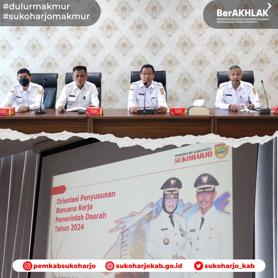 sukoharjo_kab's tweet image. Dulur makmur.. BAPPERIDA Kabupaten Sukoharjo mengadakan Rapat Orientasi Penyusunan Rencana Kerja Pemerintah Daerah Tahun 2024 bertempat di Ruang Rapat Wijaya I Gedung Menara Wijaya Lt. 9 Rabu, 11/01/2023.
#dulurmakmur
#sukoharjolebihmakmur
#BAPPERIDA
#pemkabsukoharjo