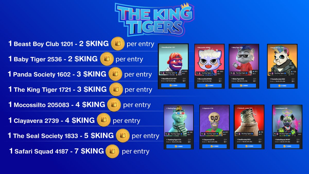 TheKingTigerz's tweet photo. New General Announcement with New plans in our Discord!
If you haven't checked yet, don't forgot to check it!
Also, we have prepared beautiful nft raffles for this month too, you can participate in each of them:
https://t.co/7nWsUdWr44
Discord for info!
#CNFT #CNFTCommunity https://t.co/dZgk2aPACR