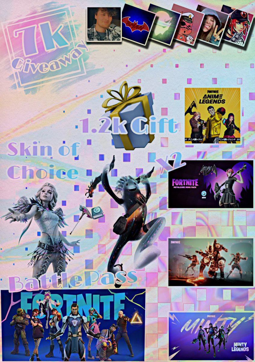 Lewis_N420's tweet photo. 🎨 Gaymers 7k Giveaway 🎨

• 🤍 &amp; ♻️
• Follow: @Lewis_N420 @BMANxCoS @Snap_for_the_W @Purlzay @ItsAquilax @IvanBladeOn 
• 🏷 your Fortnite duo or squad 🎮

NOTE: I will draw the prizes separately so if you’re blocked, you can still enter! 😁

Ends in 3 days ⏳

Best of luck 🫂 https://t.co/kX9VU6Ooe1