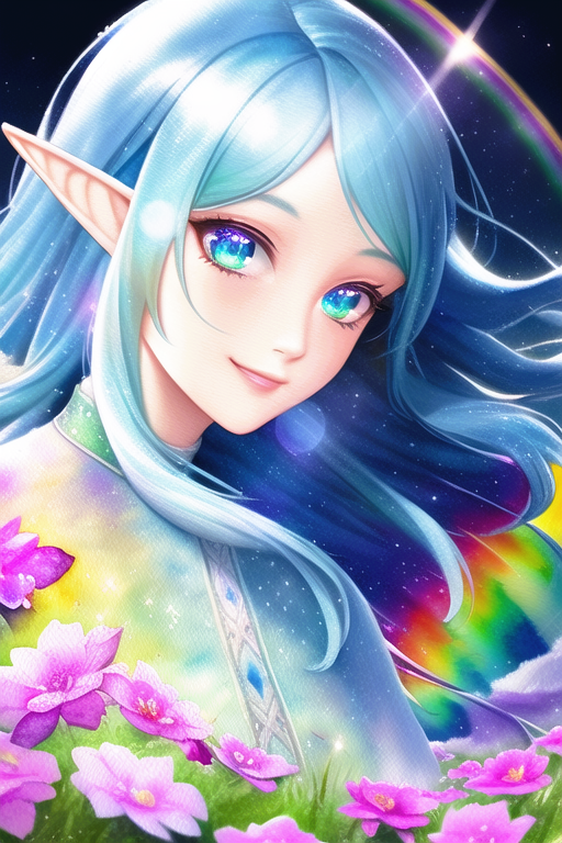 aiart_navi's tweet photo. 『今日の呪文！＜prompt＞』

・{elf}, {spirit}

エルフの呪文🧚‍♀️✨
{green meadow}, {flower}, {rainbow}などの自然系と相性がいいかも ❣

おすすめ度☆☆☆☆
使用例（呪文ALT記載）
※ [ Promptメーカー！]
→ https://t.co/OtlZG8qH31
#AIイラスト #AIart #NovelAI https://t.co/aTU0cqCZCh