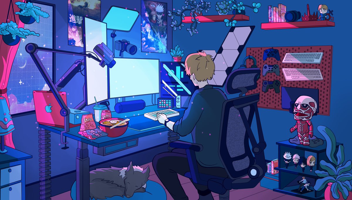 torasshuu's tweet photo. Hellooo i make lofi art. #PortfolioDay https://t.co/d2TVF96tQb