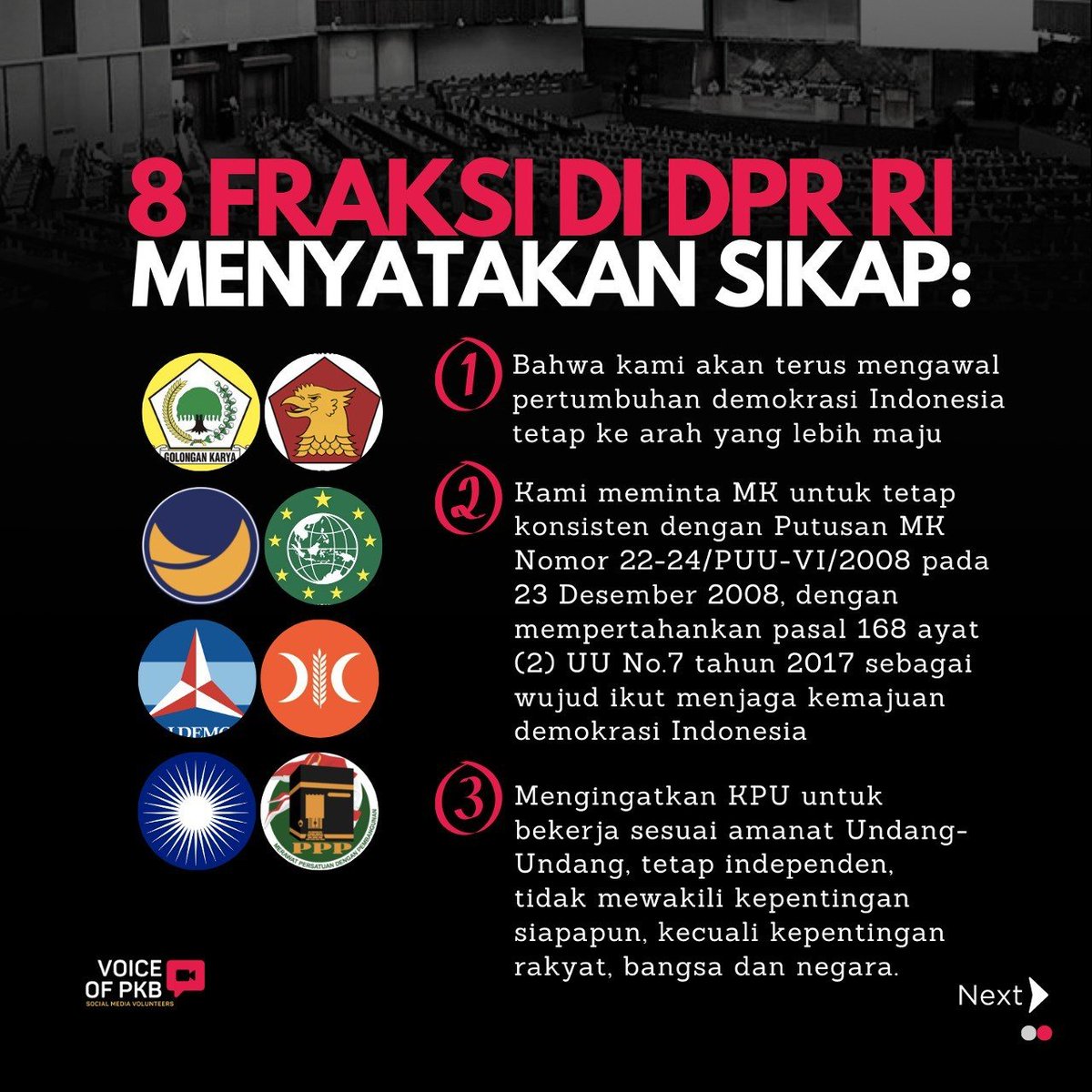 Pemilu adlh ujungtombak kedaulatan rakyat  maka yg paling tepat adlh "Proporsional terbuka Utuk pemilu 2024!
#pkbtolakproporsionaltertutup 
#Gusmuhaimin