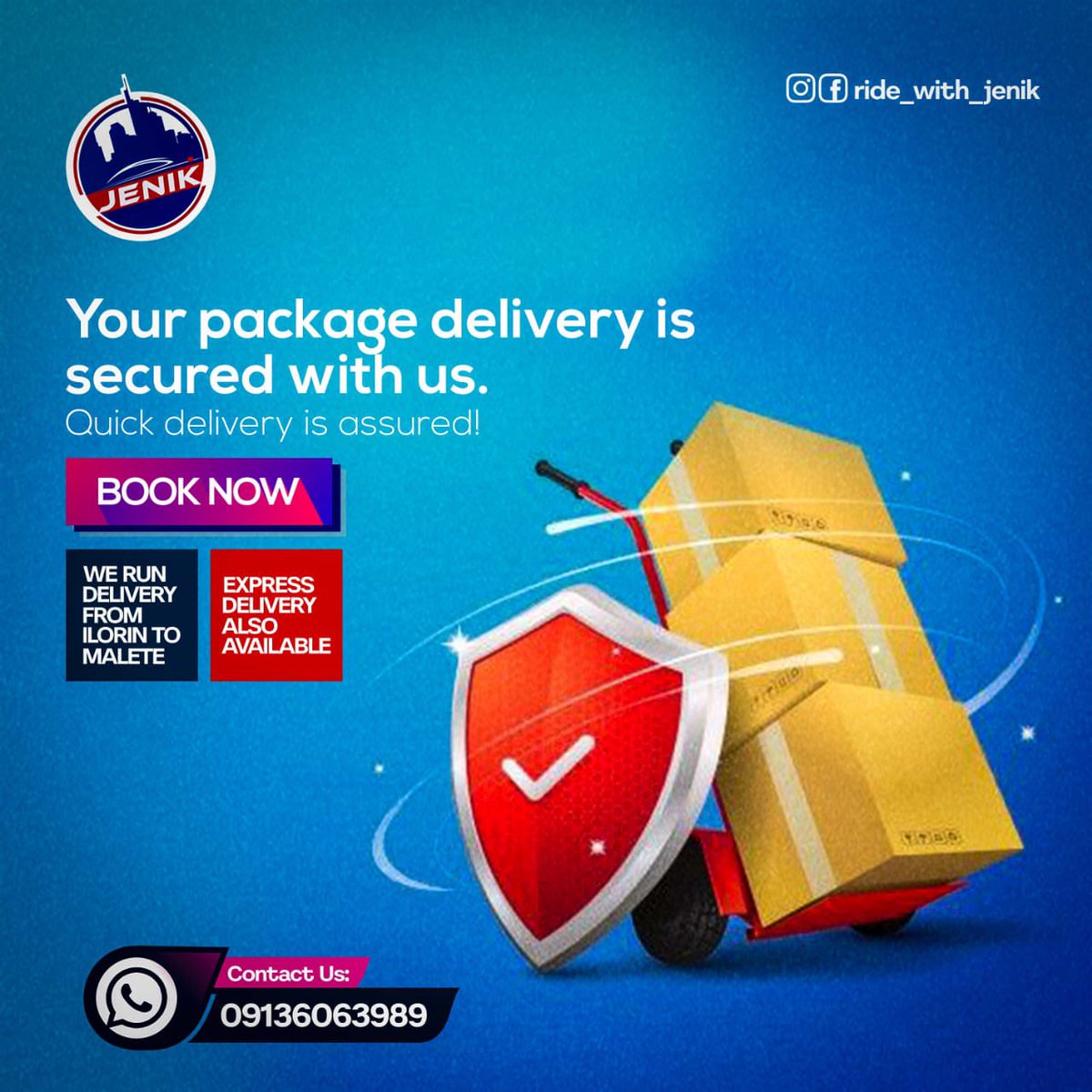 punchmadejade's tweet photo. Allow me to tell you little more about @Jeniklogistic,do you know that they’re one of the most reliable logistics companies you can ever work with?
The fastest way you can get your items delivered is with JENIKLOGISTICS.
They’re affordable and their delivery is as swift as jet✈️ https://t.co/KedUyBo03E