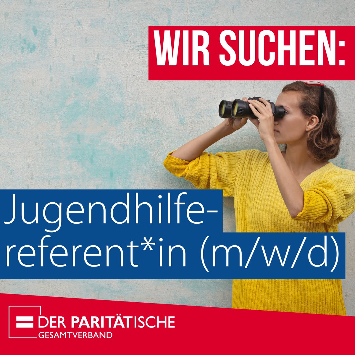 Stellenausschreibung:
Du willst in Politik und Gesellschaft etwas für junge Menschen bewegen?
Dann bewirb dich bei uns als Jugendhilfereferent*in (m/w/d)!
🕐Vollzeit (39 Stunden), unbefristet
💶Vergütung nach TVöD – Bund (EG 13)
⏰Bewerbungsfrist: 31.1.
👉 der-paritaetische.de/fileadmin/user…