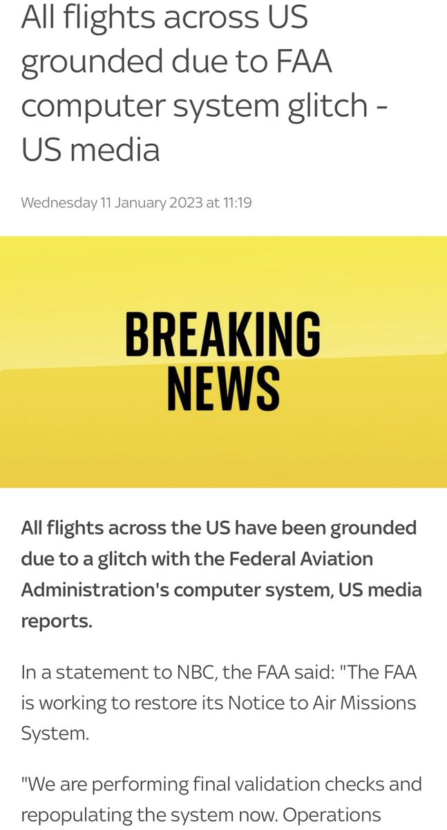 Please be aware if you are travelling to or from the US today