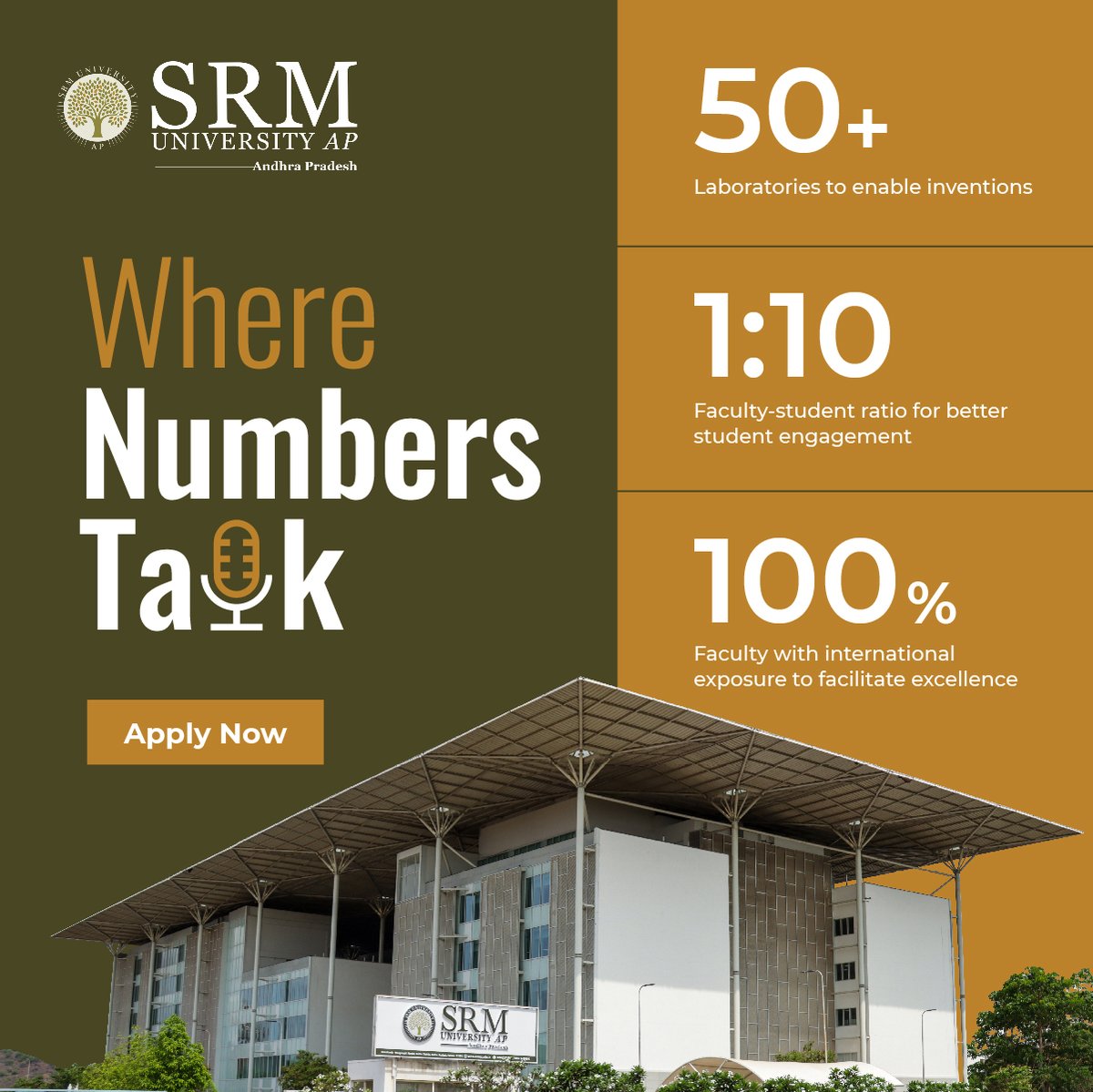 SRMUAP's tweet photo. At #SRMUniversityAP, we don’t talk about our credentials or accolades; instead, we let the numbers do the talking.
#Admissions are now open. To apply for #undergraduateprogrammes, click here: https://t.co/R2ITPQa3aH https://t.co/L6t7iINa44