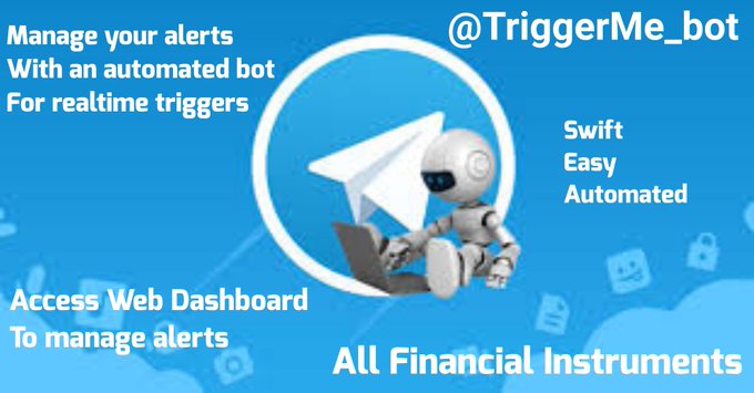 krishnakhanna's tweet photo. Introducing #TriggerMe #Telegram #Bot for tracking the markets realtime.
#Equity/#Cryptocurrency/#Indices/#Crypto
Be with the price, Track it Live!
Access bot on Telegram: @TriggerMe_bot
Intro: https://t.co/VrUA3vakV4
Details: https://t.co/CyuckMtJpT https://t.co/8ICRfBBTsG