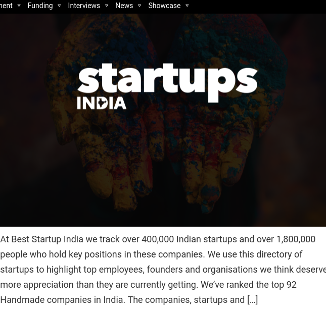 OrgUthhan's tweet photo. "Uthhan- Empowering Artisans Featured among  'The Most Innovative Handmade Companies in India' by Best StartUp India"!!
https://t.co/ZKpcRg1R2o
#handicraft #handmade #art #homedecor #design #interiordesign #craft #handicrafts #gift #handcrafted #fashion #souvenir #india https://t.co/ihND7GnUwm