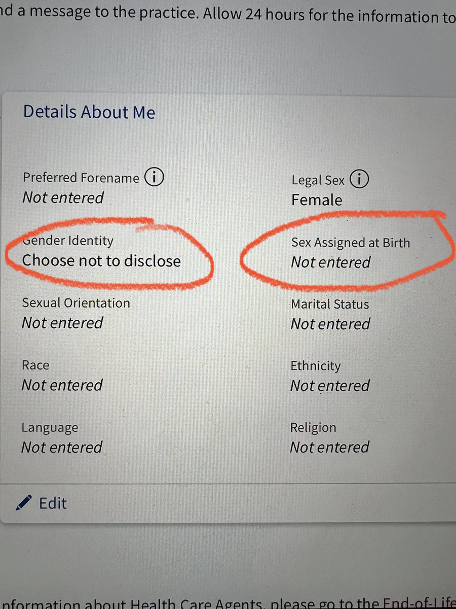 ThelmasHadanuff's tweet photo. Dear @FrimleyHealth why are you asking these questions? You’re assuming everyone believes in #GenderIndetity. We don’t! Neither are we “Assigned Sex at Birth” it’s observed. You’ve stressed me out. Stop doing this to ordinary people. 👎 #sexnotgender #nhs #sexmatters #notiselfid https://t.co/zIMinlNICh