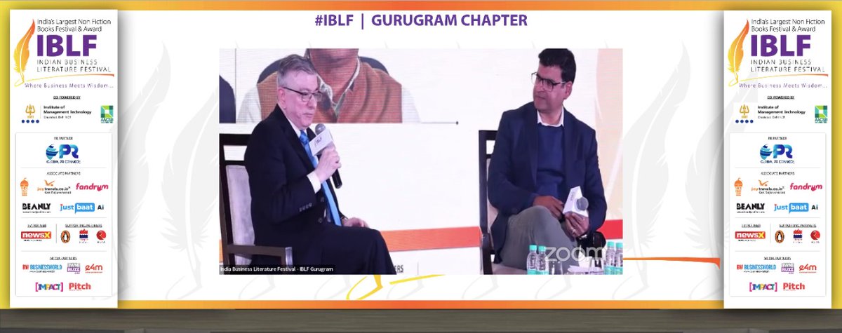 BWBusinessworld's tweet photo. Live: @RobinBanerjee_ President  &amp; CEO, @caprihansindia discussing his book "Corporate Frauds: Bigger, Broader, Bolder" with DR. VISHAL TALWAR, Director, @IMTGhaziabad at 4th Edition of the Indian Business Literature Festival #GurugramChapter

Join on: https://t.co/oVZcEoypJY https://t.co/3mQUti2OAm