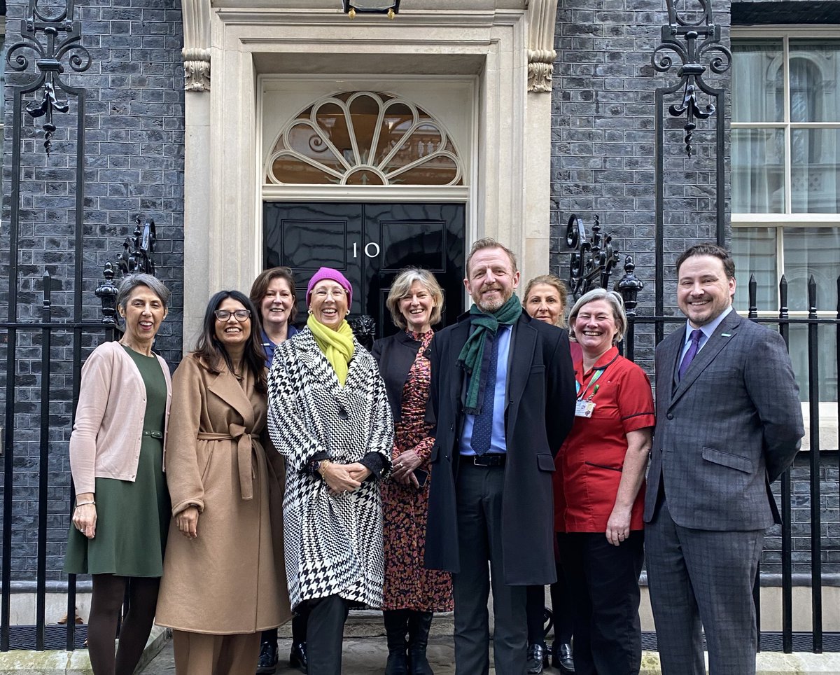 Wonderful to be at No.10 this morning with @macmillancancer supporters, storytellers and staff. Such a privilege to watch these amazing people share their own stories with ministers. Very proud 💚  @Mac_campaigning