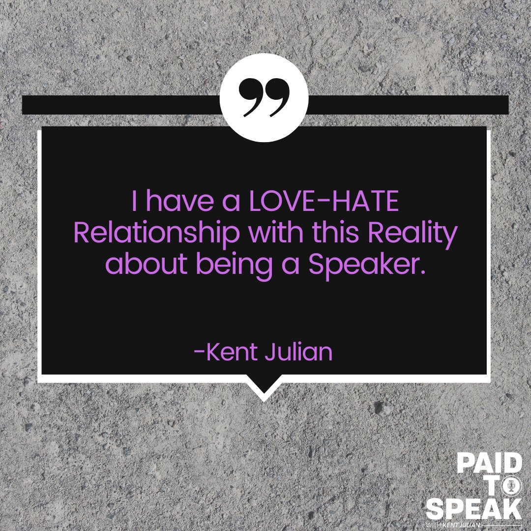 I Have a Love-Hate Relationship with this Speaker Reality 

Check out the full episode here -- paidtospeakpodcast.com/71 

#PaidtoSpeak #LoveHateRelationship